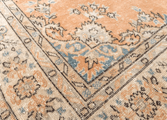 Vintage Hand-Knotted Distressed Turkish Rug