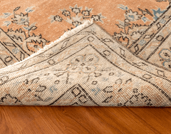 Vintage Hand-Knotted Distressed Turkish Rug