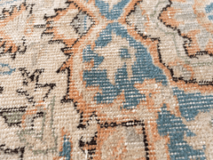 Vintage Hand-Knotted Distressed Turkish Rug