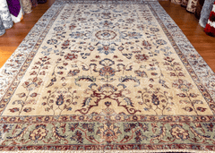 Vintage Hand-Knotted Distressed Turkish Rug