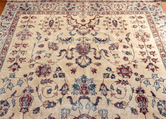 Vintage Hand-Knotted Distressed Turkish Rug