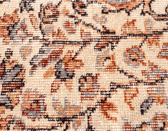 Vintage Hand-Knotted Distressed Turkish Rug