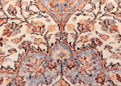 Vintage Hand-Knotted Distressed Turkish Rug
