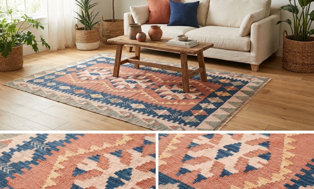 Handwoven kilim rug Australia living room