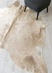 (Rare) Champagne Cowhide Rug (Size: 220 X 180 CM) CHR2397