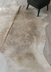 (Rare) Champagne Cowhide Rug (Size: 250 X 220 CM) CHR2408
