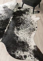 Salt Pepper Black & White Cowhide Rug (Size: 240 X 210 CM) CHR2422
