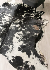 Salt Pepper Black & White Cowhide Rug (Size: 240 X 200 CM) CHR2431