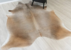 (Rare) Gris Tan Cowhide Rug (Size: 230 x 190 CM) CHR2358