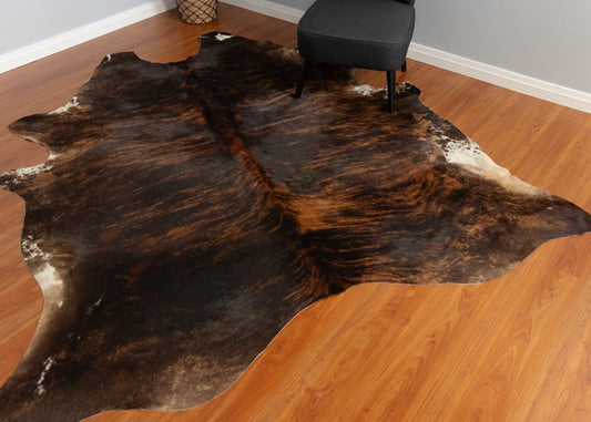 Exotic Dark Brindle Cowhide Rug