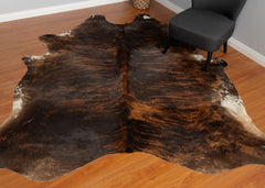 Exotic Dark Brindle Cowhide Rug