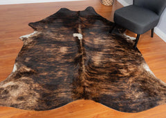 Exotic Dark Brindle Cowhide Rug