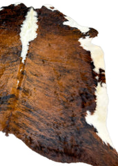 Dark White Spine Belly Brindle Cowhide Rug (Size: 220 X 200 CM) CHR1895