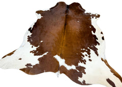 Brown And White Cowhide Rug (Size: 230 X 200 CM) CHR1898