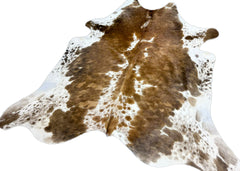 Salt Pepper Brown & White Cowhide Rug (Size: 230 X 200 CM) CHR1900