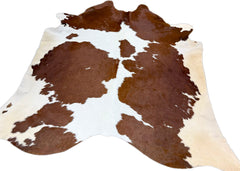 Brown And White Cowhide Rug (Size: 270 X 230 CM) CHR1933