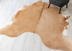 Brown And White Cowhide Rug (Size: 220 X 200 CM) CHR2385