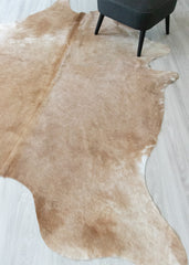 Beige And White Cowhide Rug (Size: 260 X 210 CM) CHR2381