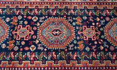 Oriental Agra Hand-Knotted Wool Hallway Runner Rug