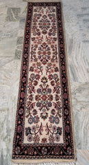 Oriental Agra Hand-Knotted Wool Hallway Runner Rug