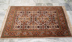 Oriental Agra Hand-Knotted Wool Small Hallway Runner Rug