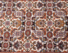 Oriental Agra Hand-Knotted Wool Small Hallway Runner Rug