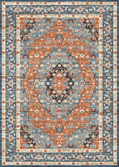 Red And Blue Vintage Area Rug