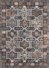 Geometrical Multi-Colour Vintage Area Rug