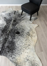 Salt Pepper Black & White Cowhide Rug (Size: 240 x 200 CM)