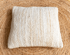 White Jute Cushion