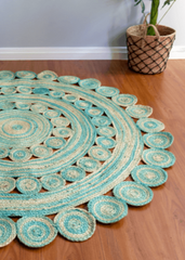 Handmade Designer Jute Round Rug