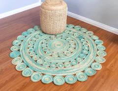 Handmade Designer Jute Round Rug