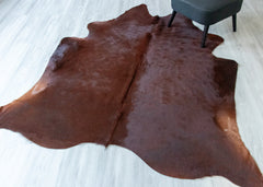 Natural Brown Cowhide Rug (Size: 240 X 210 CM) CHR1912
