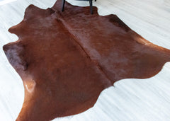 Natural Brown Cowhide Rug (Size: 240 X 210 CM) CHR1912