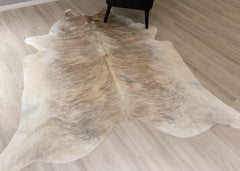 (Rare) Light Brindle Cowhide Rug (Size: 220 X 190 CM) CHR1897
