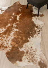 Salt Pepper Brown & White Cowhide Rug (Size: 230 X 200 CM) CHR1900