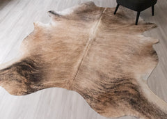 Light Brindle Cowhide Rug (Size: 270 X 230 CM) CHR2541