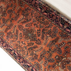 Oriental Agra Hand-Knotted Wool Hallway Indian Runner Rug - 75 x 270 CM