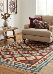 Diamond Cross Kilim Rug