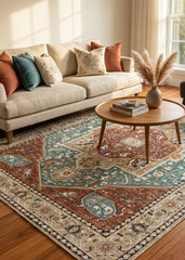 Multi-Colour Vintage Area Rug