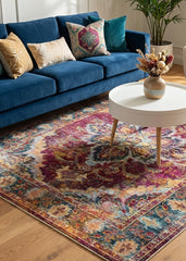 Multi-Colour Vintage Area Rug