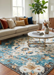 Multi-Colour Vintage Area Rug