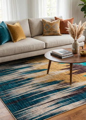 Multi-Colour Modern Style Area Rug