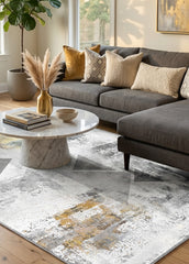 Modern Style Grey Area Rug