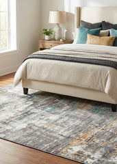 Abstract Multi-Colour Style Area Rug