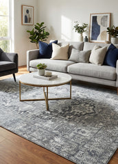 Grey Vintage Area Rug