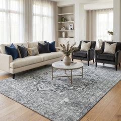 Grey Vintage Area Rug