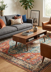 Multi-Colour Vintage Area Rug