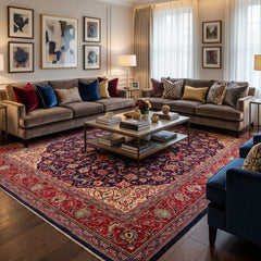 Vintage Sarouk Hand-Knotted Wool Persian Rug (Size: 300 X 406 CM)