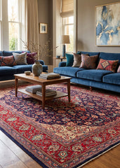 Vintage Sarouk Hand-Knotted Wool Persian Rug (Size: 300 X 406 CM)